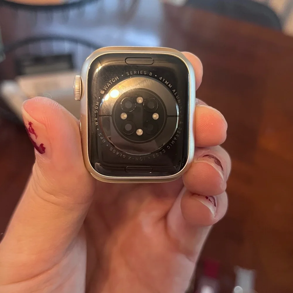 Apple Watch Series 8 w/band collection and cases.